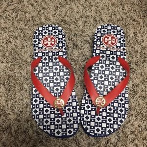 Tory Burch wedge flip flops